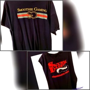 2 lot XL graphic T shirt Smoothie Gaming Gucci style logo+Skunk Daddy